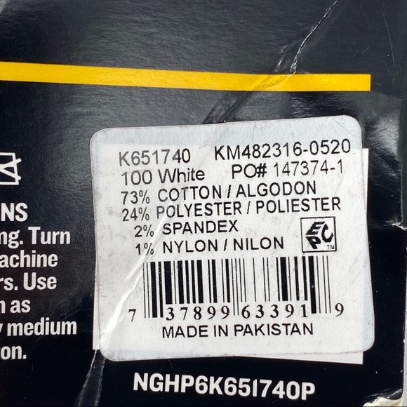 Dickies Men's 6pk Dri-Tech Ankle Socks - WHITE - Picture 6 of 6